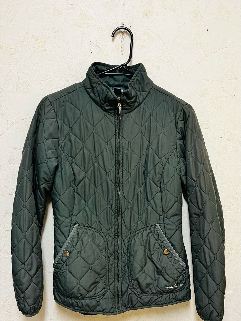 olive green Eddie Bauer women's year round quilted field jacket Sz XS
